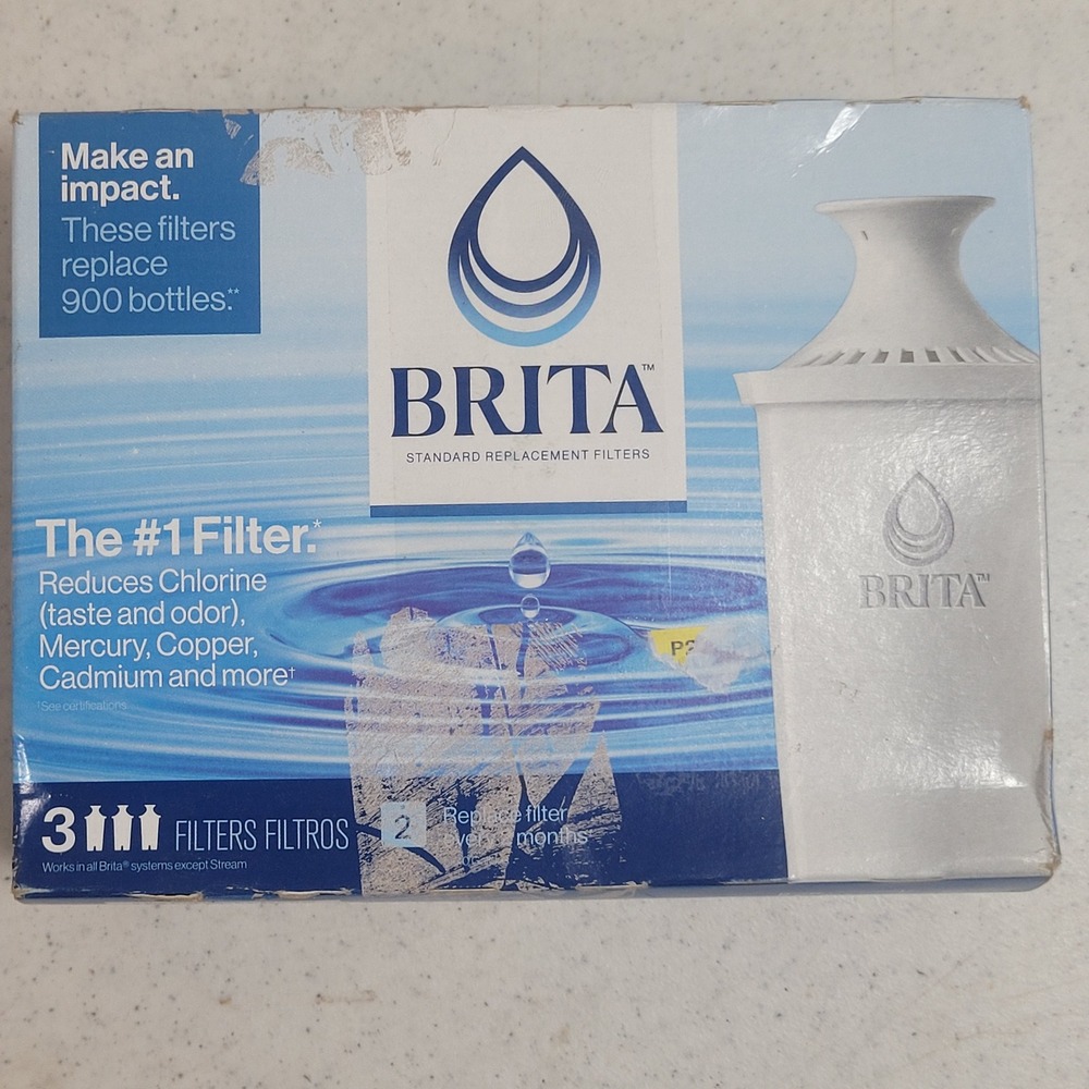 Brita Standard Replacement Water Filters 3 Pack White 35503 Sealed Box
